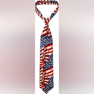 JUNMEISI Men's American Flag 3.27" (8.3CM) Necktie